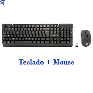 Kit Teclado e Mouse Sem Fio K-W11bkv2 C3plus