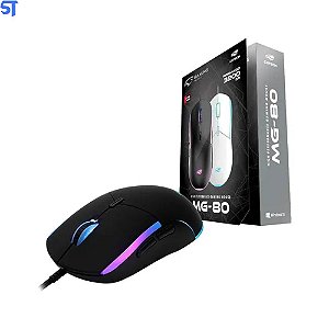 Mouse Gamer Usb RGB 3200dpi, Preto Mg-80bk C3Tech