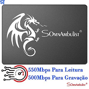 HD SSD Somnambulist 120gb 550Mbps Para Leitura 500Mbps Para Gravação - Preto