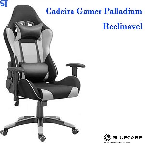Cadeira Gamer Palladium Cinza/preto Bch-51gybk Bluecase - Reclinavel