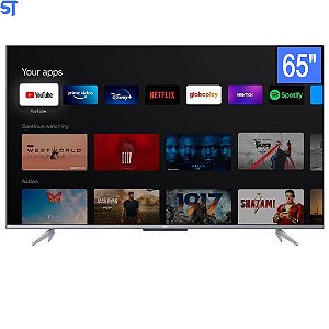 Smart TV TCL LED Ultra HD 4K 65" Google TV com Google Assistant, Borda Ultrafina e Wi-Fi - 65P725