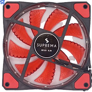 Cooler Fan Gamer 15 Led 120mm Vermelho Suprema - F003