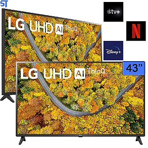 Smart TV LG 43´ 4K UHD 43UP7500, com WiFi e Bluetooth, HDR, ThinQAI Compatível com Inteligência Artificial - 43UP7500PS