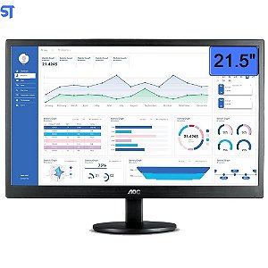 Monitor LED AOC 21,5" Full HD 1920 x 1080 Widescreen - Preto E2270SWHEN