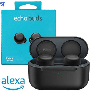 Fone de Ouvido Amazon Echo Buds Cancelamento de Ruído, Alexa, Para iPhone e Android - Preto