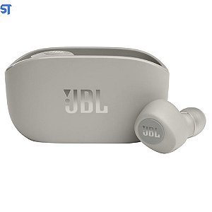 Fone de Ouvido Sem Fio Intra Auricular JBL Wave 100TWS, Bluetooth, com Microfone, Recarregável USB-C, Marfim - 28913514