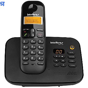 Telefone Sem Fio com Secretária Eletrônica Intelbras TS 3130 Preto