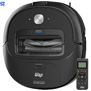 Aspirador de Pó Robô WAP ROBOT WSMART Bivolt Automático Autorrecarga -Varre Aspira Passa Pano- Agenda horário de Limpeza