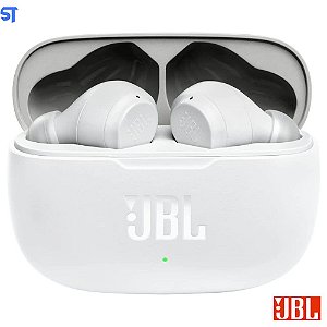 Fone de Ouvido Bluetooth JBL Wave 200TWS Intra-Auricular Branco - JBLW200TWSWHT