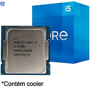 Processador Intel Core i5-11400 11ª Geração, Cache 12MB, 2.6 GHz (4.4GHz Turbo), LGA1200- Com Cooler e Box