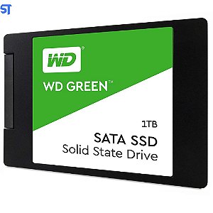 HD SSD WD Green 1TB SATA Leitura 545Mbps Gravação 430Mbps Western Digital WDS100T3G0A