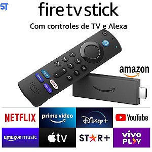 Fire TV Stick Com Controle Remoto Por Voz Com Alexa, Streaming em Full HD - B08C1K6LB2