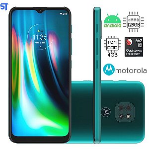 Smartphone Motorola Moto G9 Play 64GB Verde Turquesa Tela 6.5" Câmera 48 MP 2 MP 2 MP- XT2083-1