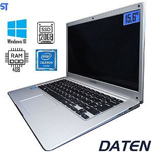 Notebook Daten HD SSD 120GB -Intel Celeron Memória Ram 4GB Windoows 10 Modelo dt02-m4 USADO