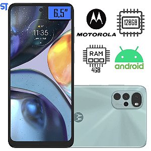 Smartphone Motorola Moto G22, 4GB RAM, 128GB, Octa Core, Câmera Quadrupla 50mp, Tela Max Vision 6.5, Verde - PATU0008BR