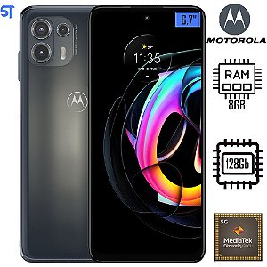 Smartphone Motorola Edge 20 Lite 128GB Grafite - 5G 6GB RAM Tela 6,7” Câm. Tripla + Selfie 32MP