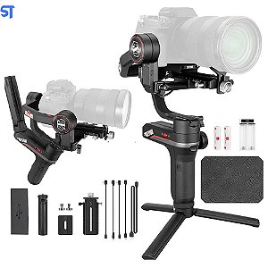 Estabilizador Zhiyun Weebill S Gimbal Portátil de 3 Eixos para Câmera Sem Sspelho e DSLR- Canon 5DIV 5DIII EOS R Sony A7