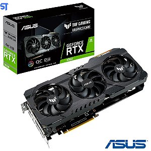 Placa de Vídeo ASUS TUF RTX 3060 O12G V2 Gaming LHR, 15 Gbps, 12GB GDDR6, RGB, Ray Tracing, DLSS - 90YV0GC0-M0NA10