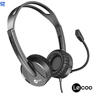 Fone de ouvido Lenovo Lecoo HT106 3,5 mm Com Microfone Ajustável para Chamadas de Voz, Conferêcia