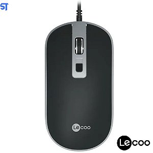 Mouse Com Fio Usb 2000 DPI Lenovo Lecoo Ms104