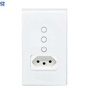 Interruptor Inteligente Wifi Com Tomada Padrão Brasileiro Com Alexa, Google Home Integrada