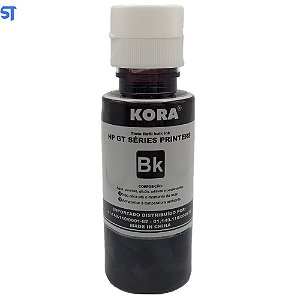 Refil de Tinta Compatível HP GT Séries Bulk Ink Corante Preto BK 90ML KORA