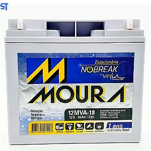 Bateria para Nobreak Moura Estacionaria 12v 18ah - 12mva-18
