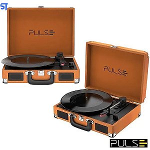 Vitrola Pulse Retro Berry Suitcase Turntable - SP364 Bluetooth