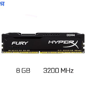 Memória Ram Desktop 8GB 3200MHz Ddr4  Kingston HyperX Fury - HX432C16FB3/8 CL16