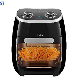 Fritadeira Elétrica sem Óleo/Air Fryer Philco - 2 em 1 Air Fry e Forno Oven PFR2000P Preto 11L