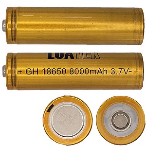 Pilha Luatek Linha Gold 8000mAh 3.7V - GH 18650