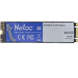 HD SSD M.2 2280 SATAIII 6GB/s 960GB Leitura 560 MB/s Escrita 520 MB/s-Netac