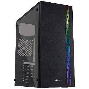 Gabinete Gamer, Com Tampa Lateral em Acrilico, MT-G230BK, C3Tech, S/Fonte, Preto