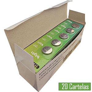 Bateria Alcalina ( Caixa Contendo 20 Cartelas Com 5 Unidades Cada) CR2032 3V ELGIN - ELE000000082193