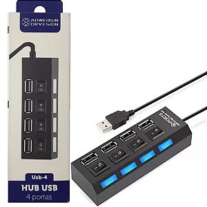 Hub USB Com 4 Portas USB 2.0 - Aoweixun Orvesion