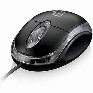 Mouse USB Optico Multilaser Com Fio Preto- MO179