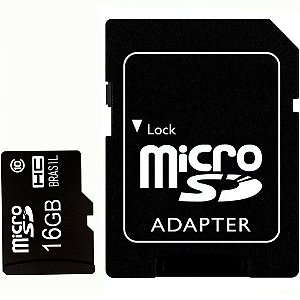 Cartão Micro SD 16GB + Adaptador Classe 10 Goldentec