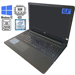 Notebook Dell Inspirion 15 3567 Core i3 7020- Tela Nova- SSD 256GB- 4GB DDR4 Ram- Semi Novo