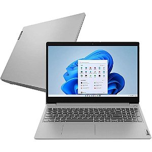 Notebook Lenovo Ultrafino IdeaPad 3i Intel Core i5-10210U, 8GB, SSD 256GB, Windows 11, 15.6, Prata - 82BS000GBR