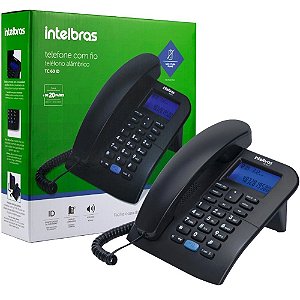 Telefone com Fio Intelbras TC 60 ID com Identificação de Chamadas e Viva-Voz - Preto