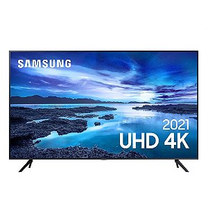 Smart TV 75" UHD 4K Samsung 75AU7700, Processador Crystal 4K, Tela sem limites, Visual Livre de Cabos, Alexa built in,