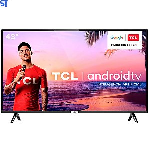 Smart TV LED 43" Full HD TCL 43S6500FS Android, Controle Remoto com Comando de Voz, Google Assistant, HDR, Chromecast In