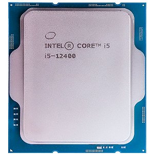Processador Intel Core i5 12400 2.5GHz (4.4GHz Turbo), 12ª Geração, 6-Cores 12-Threads, LGA 1700, Com Cooler, BX80715124