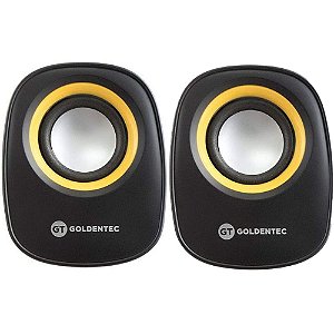 Caixa de Som 6 0W Rms Goldentec GT Music Preto com Laranja