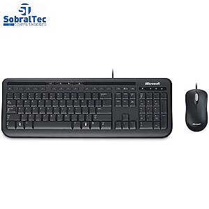 Teclado e Mouse wired Desktop 600 Usb Preto Microsoft 3J2-00006