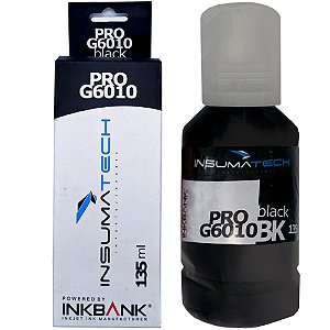 Refil de Tinta Compatível com Canon  Insumatech Pro G6010 Corante Preto BK 135 ml