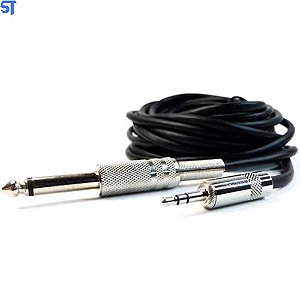 Cabo P2 Stereo X P10 Mono Metal 25 Metros Excelente
