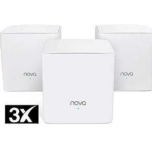 Kit com 3 Roteadores WiFi Mesh Gigabit AC1200 MW5C - Tenda