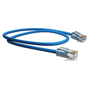 Patch Cord Cat 6 2,5Cm - Azul