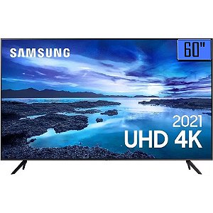 Smart TV 60" UHD 4K Samsung 60AU7700, Processador Crystal 4K, Tela sem limites, Visual Livre de Cabos, Alexa built in, C